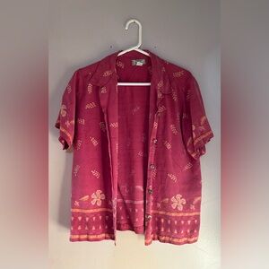 Tommy Bahama Red Floral Men's Casual Shirt